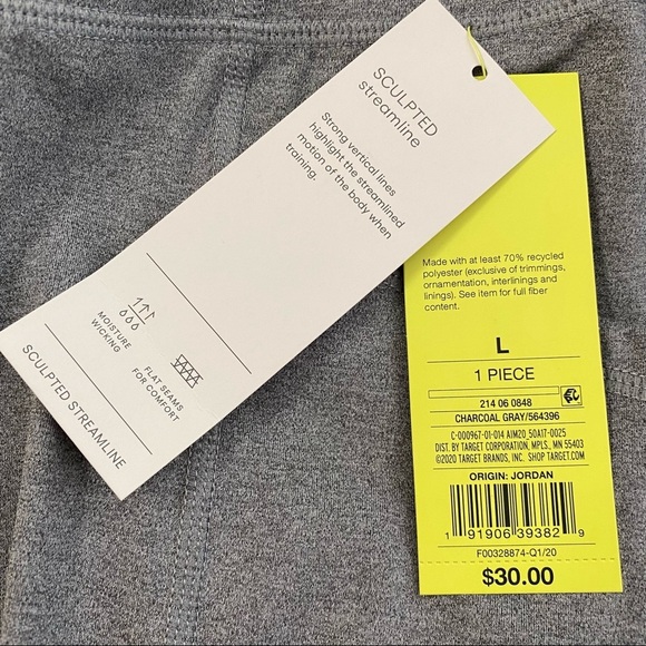 All In Motion Gray Grey High Rise Capri Leggings Exercise Large L - Picture 7 of 14